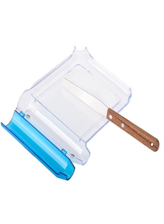 Medarchitect Right Hand Pill Counting Tray with Spatula (Clear - Wood Handle) - Image 1